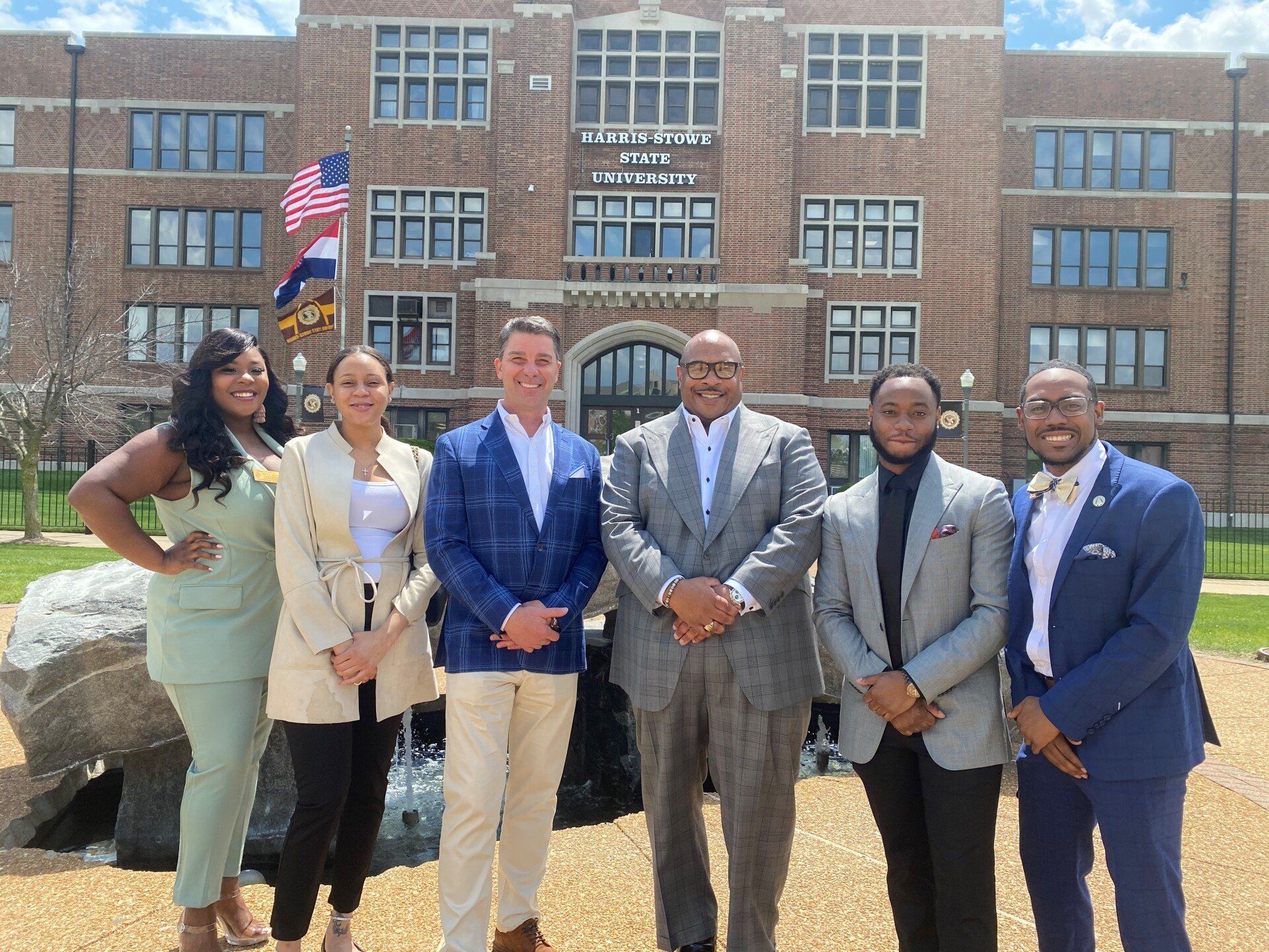 R. Whittington Foundation Team in Front of Harris Stowe State University