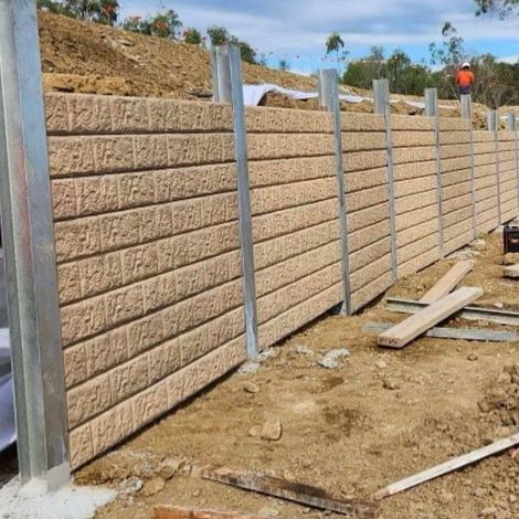 Concrete sleeper retaining walls