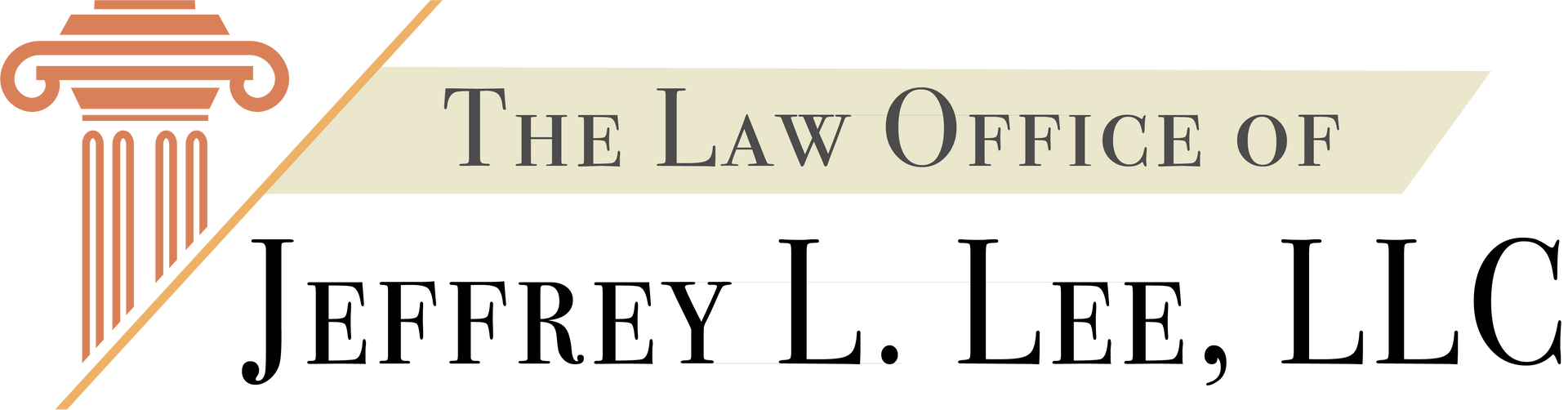 A logo for the law office of jeffrey l. lee llc