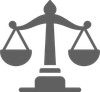 A black and white drawing of a judge 's gavel on a white background.