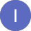 Blue circle with a white lowercase “i” icon