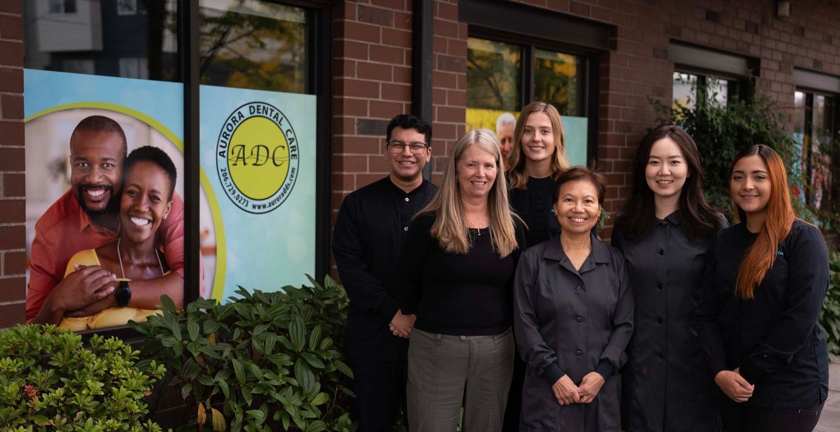 Our team in front of our Greenwood area office