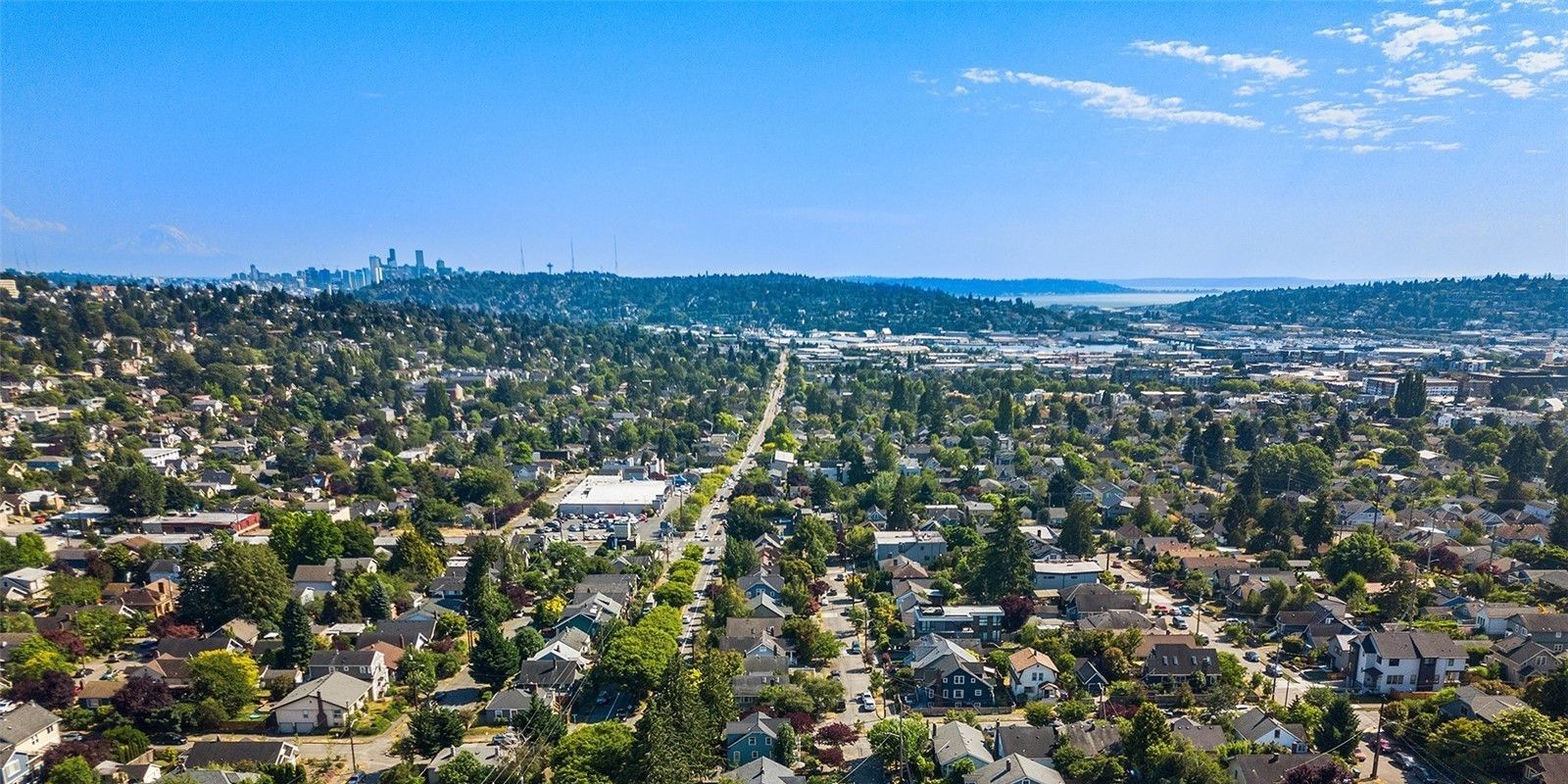 Aerial view of Greenwood in Seattle