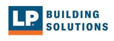 LP Building Solutions logo in blue and orange