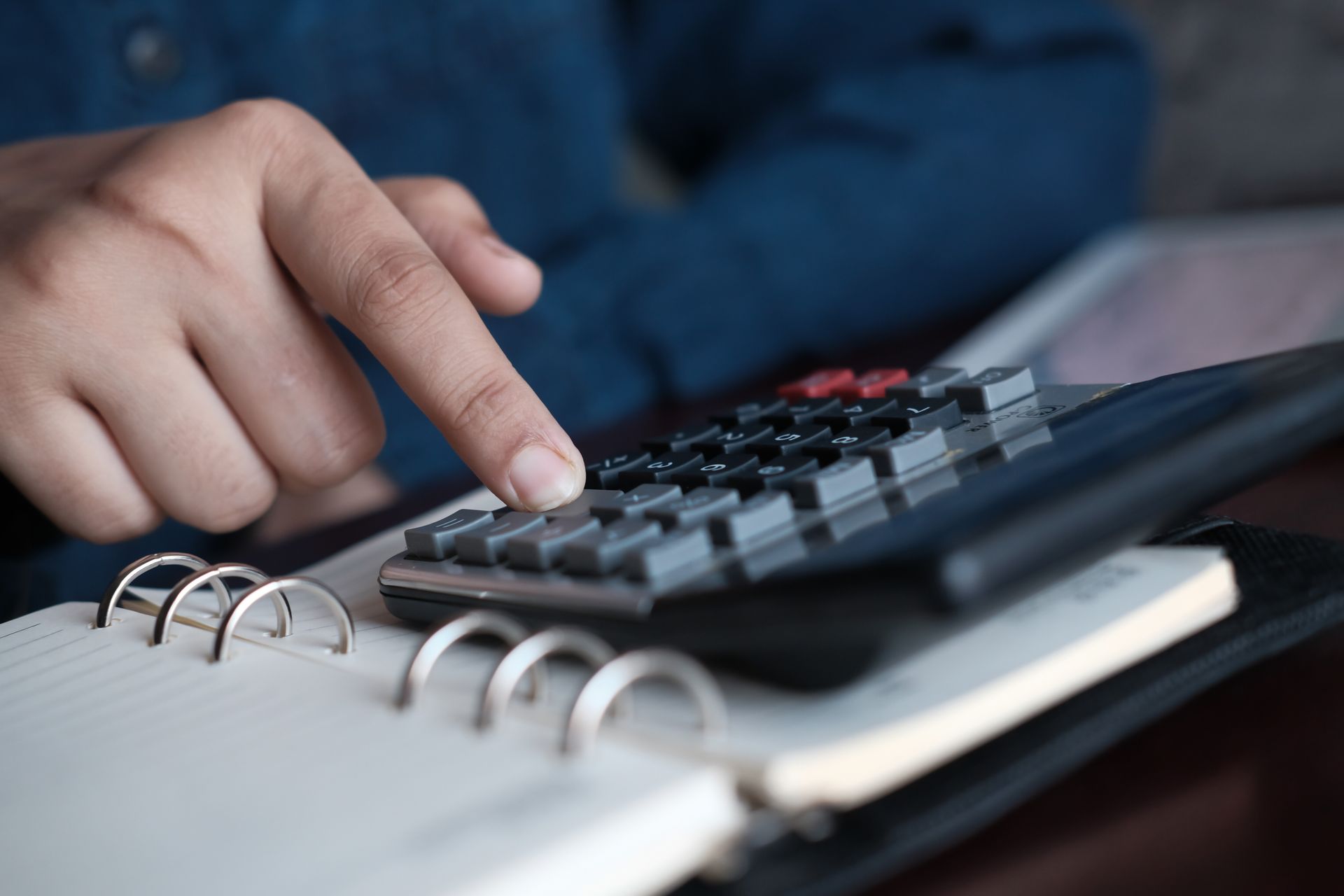 Using black calculator