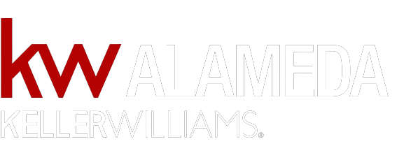 A red and white logo for a real estate company.