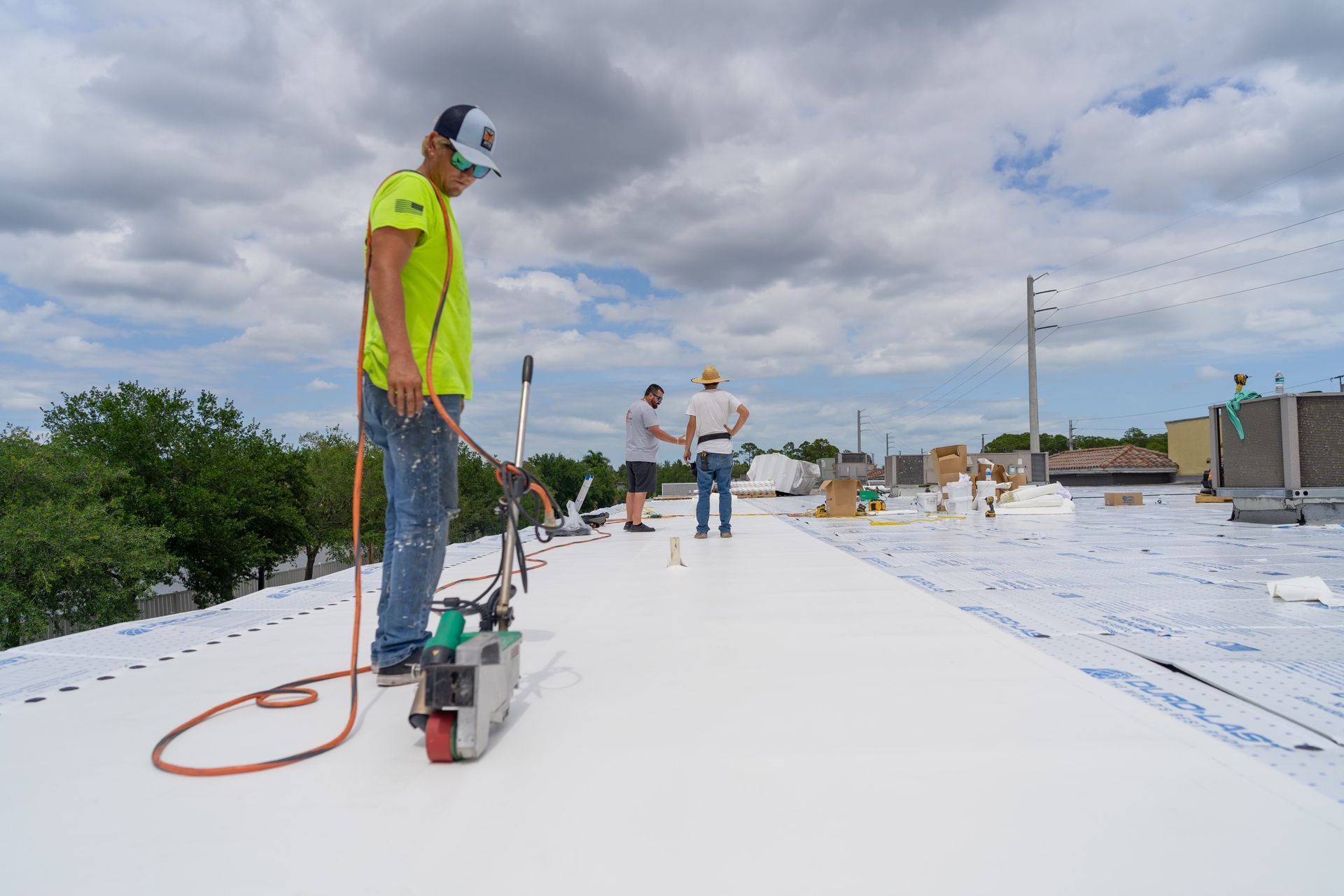 JT Roofing Duro-Last commercial roof installation in Melbourne FL