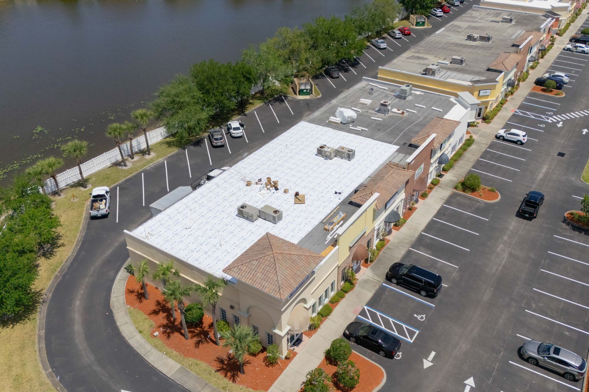 Commercial TPO roof replacement in Melbourne, FL
