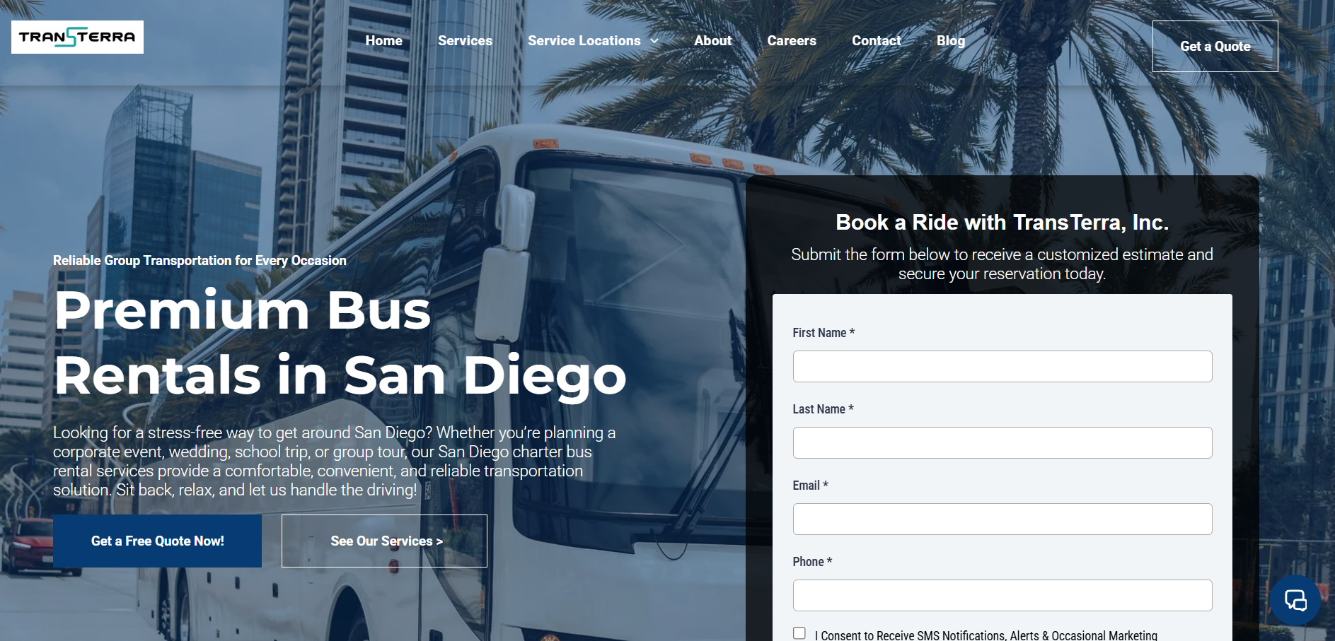 Home page design of a professional San Diego business website by KG Leads, optimized for user experience, local SEO, and lead generation