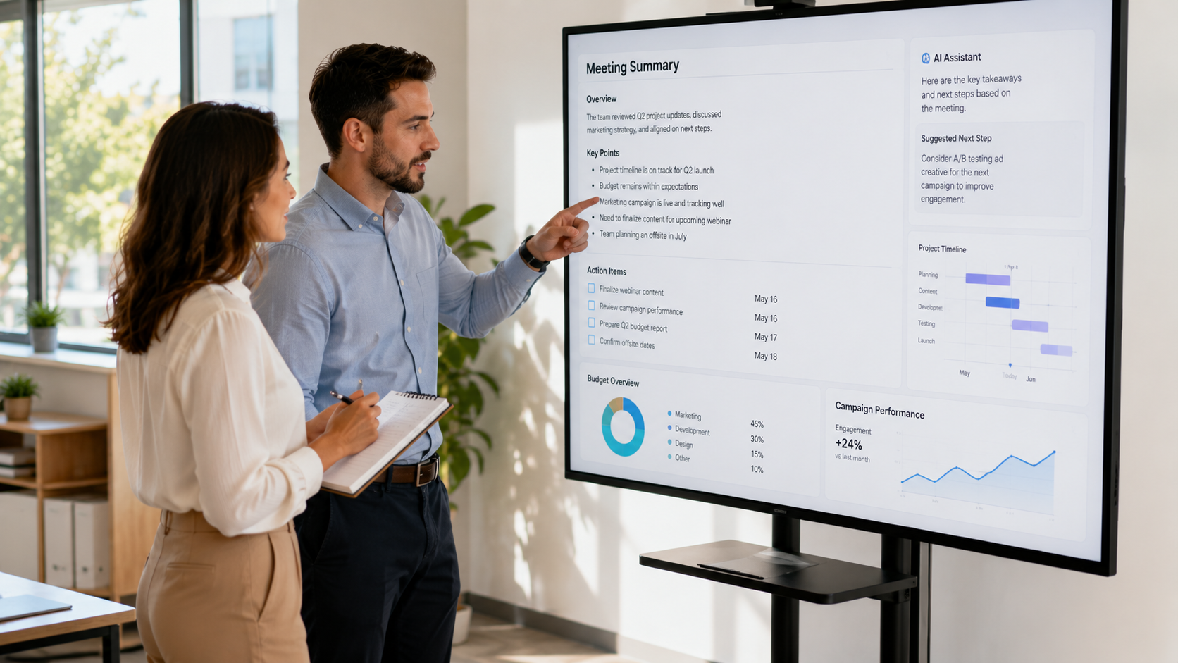 two co workers Reviewing AI-Generated Information