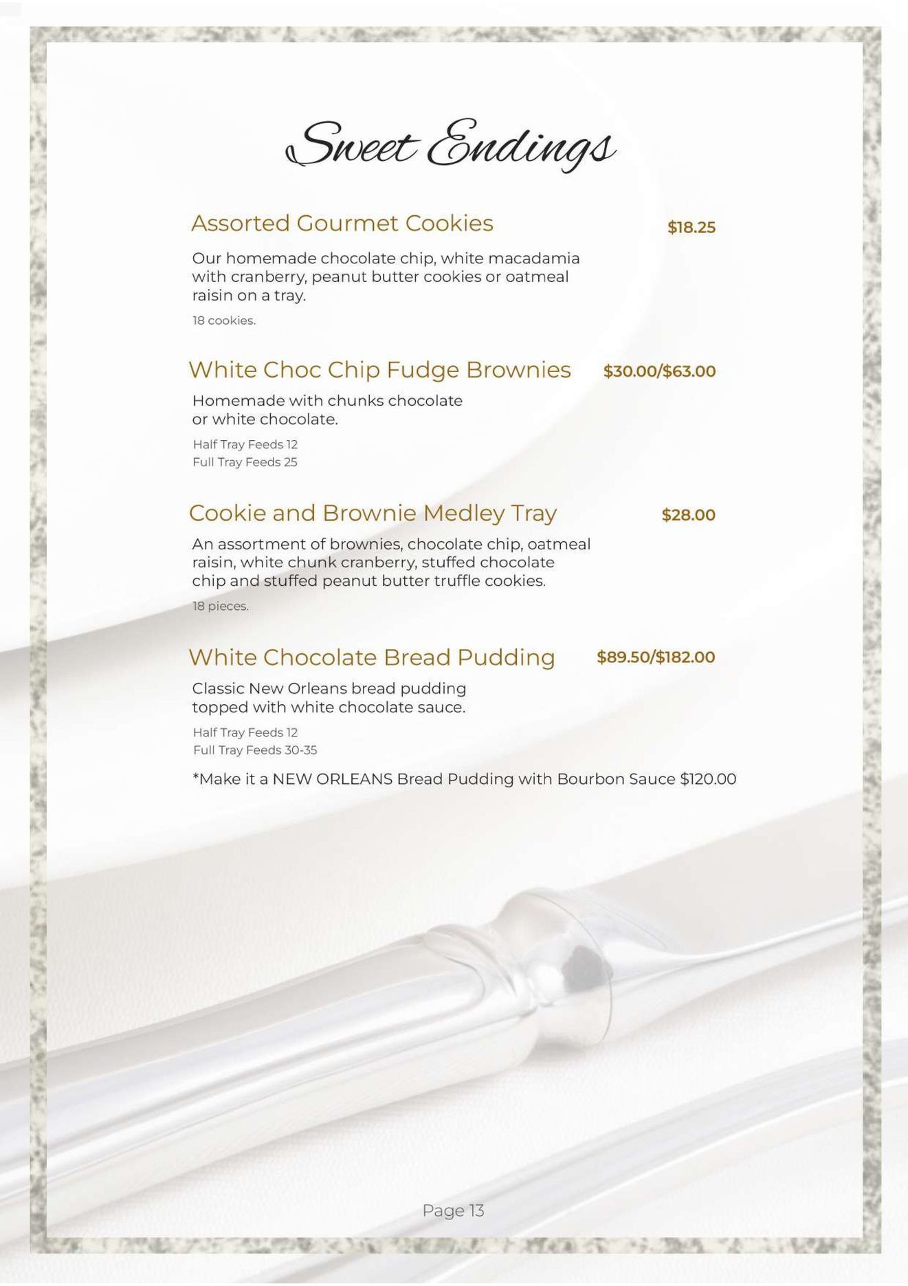 Menu titled 