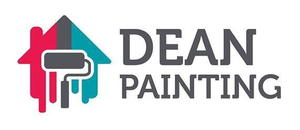 A logo for Dean Painting with a house and a paint roller.