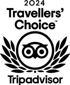 Tripadvisor Travelers’ Choice Awards 2024 logo with owl and laurel wreath