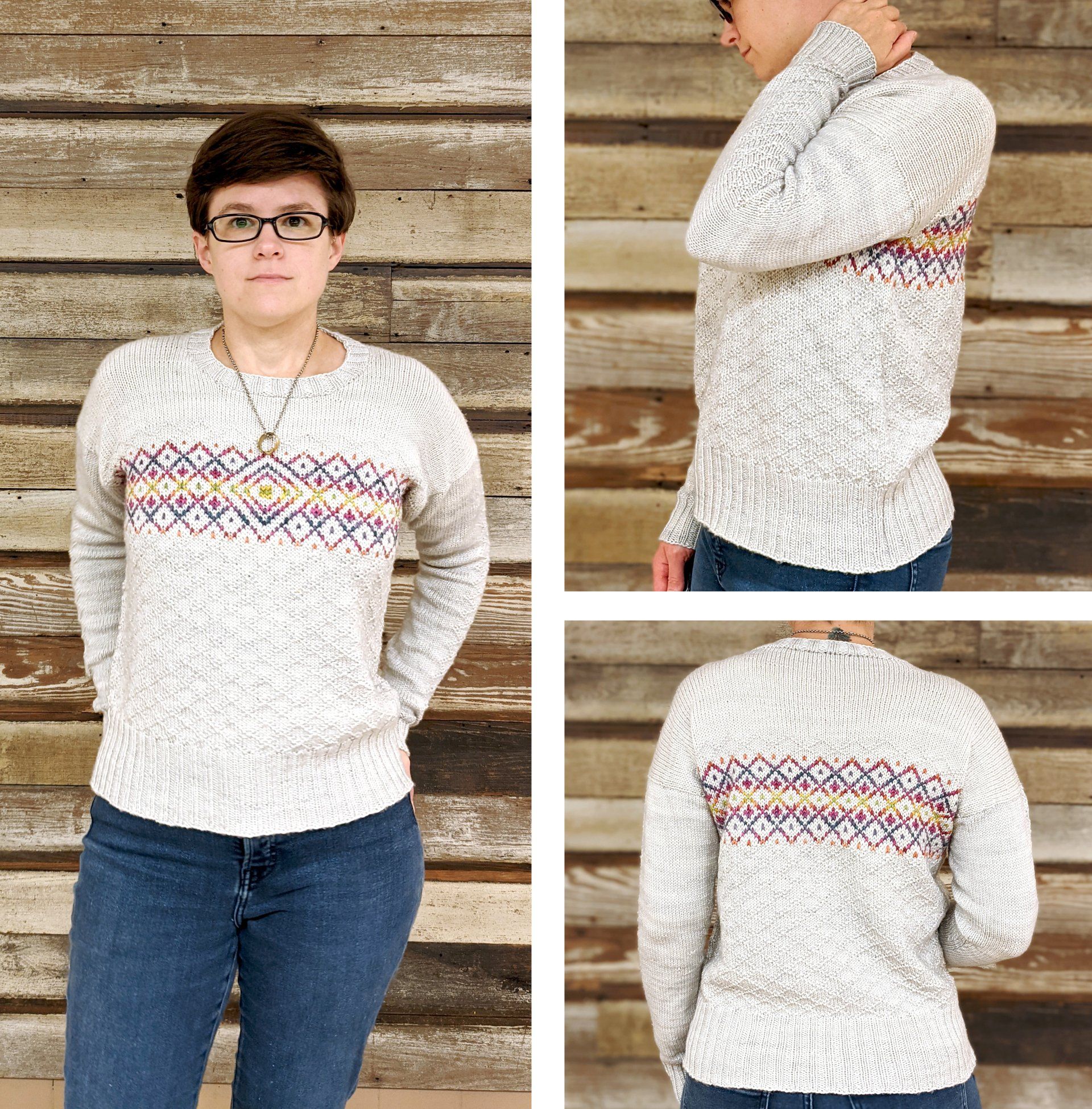 alchemist hand knit rainbow sweater