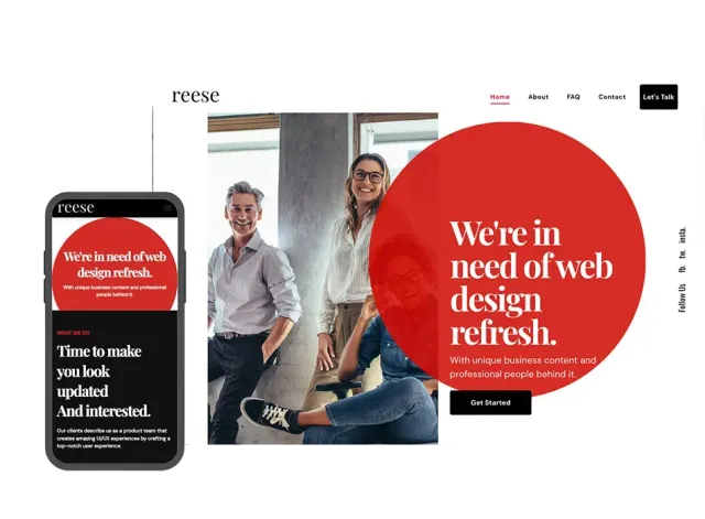 example web design refresh