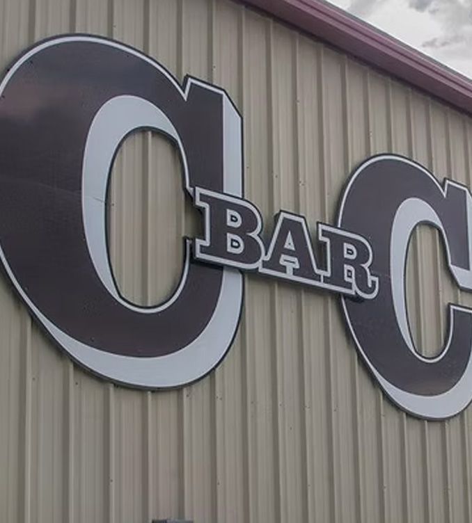 Sign on a building: C BAR C