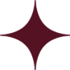Dark maroon four-pointed star.