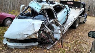 Tows Crashed Vehicle in Blackduck, MN - Bogarts Repair & Recovery