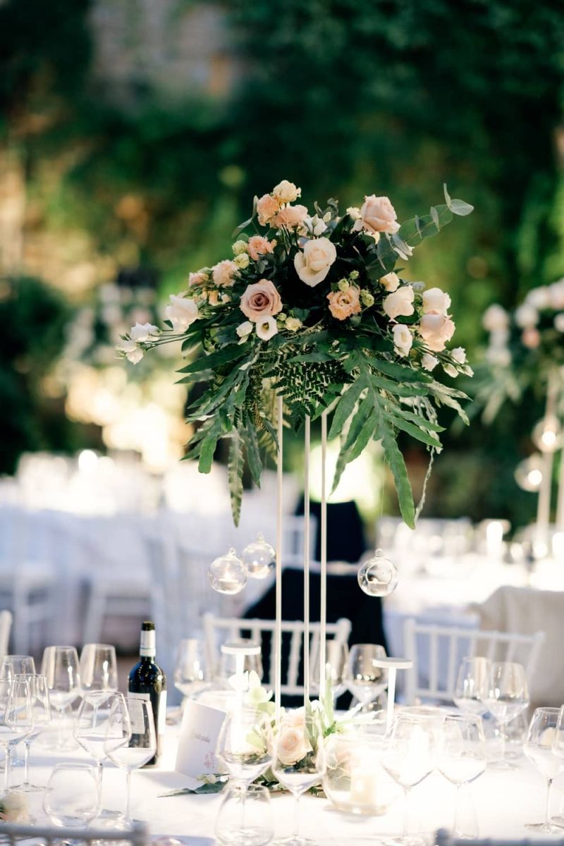 wedding planner Umbria centrotavola elegante