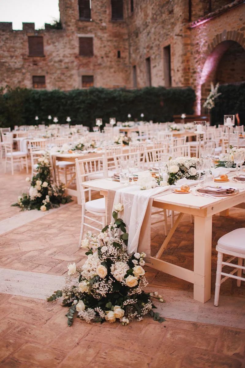 wedding planner Umbria centrotavola elegante