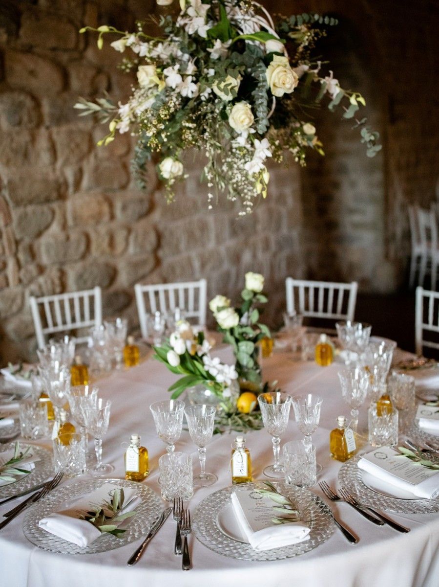 wedding planner Umbria centrotavola elegante