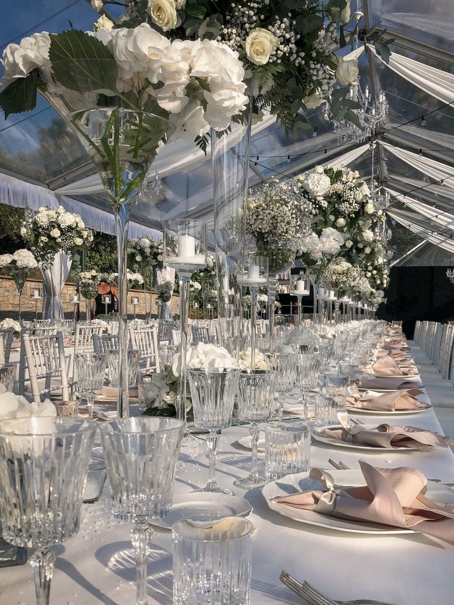 wedding planner Umbria centrotavola elegante