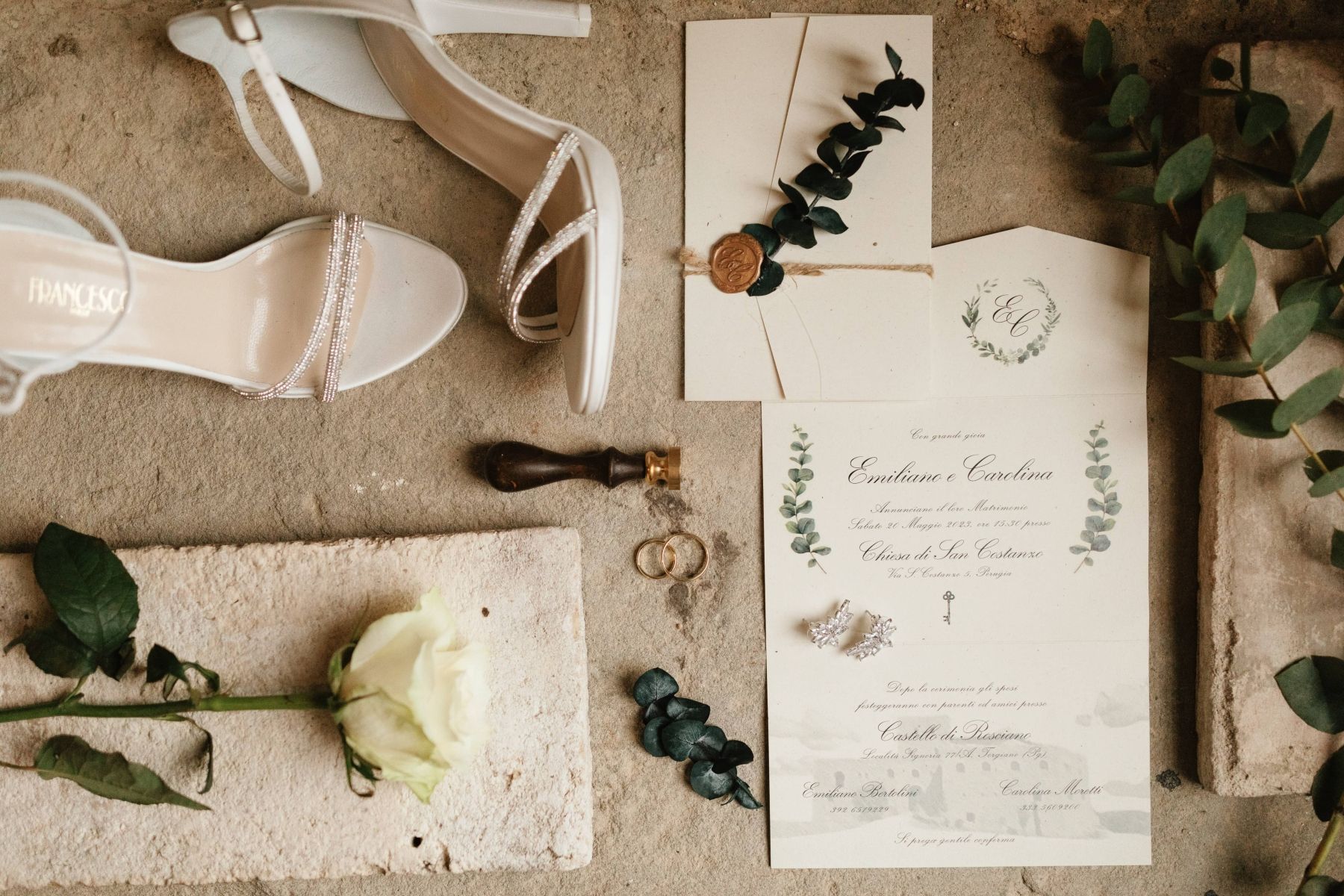 partecipazioni cartacee Assisi matrimonio romantico in Umbria 
