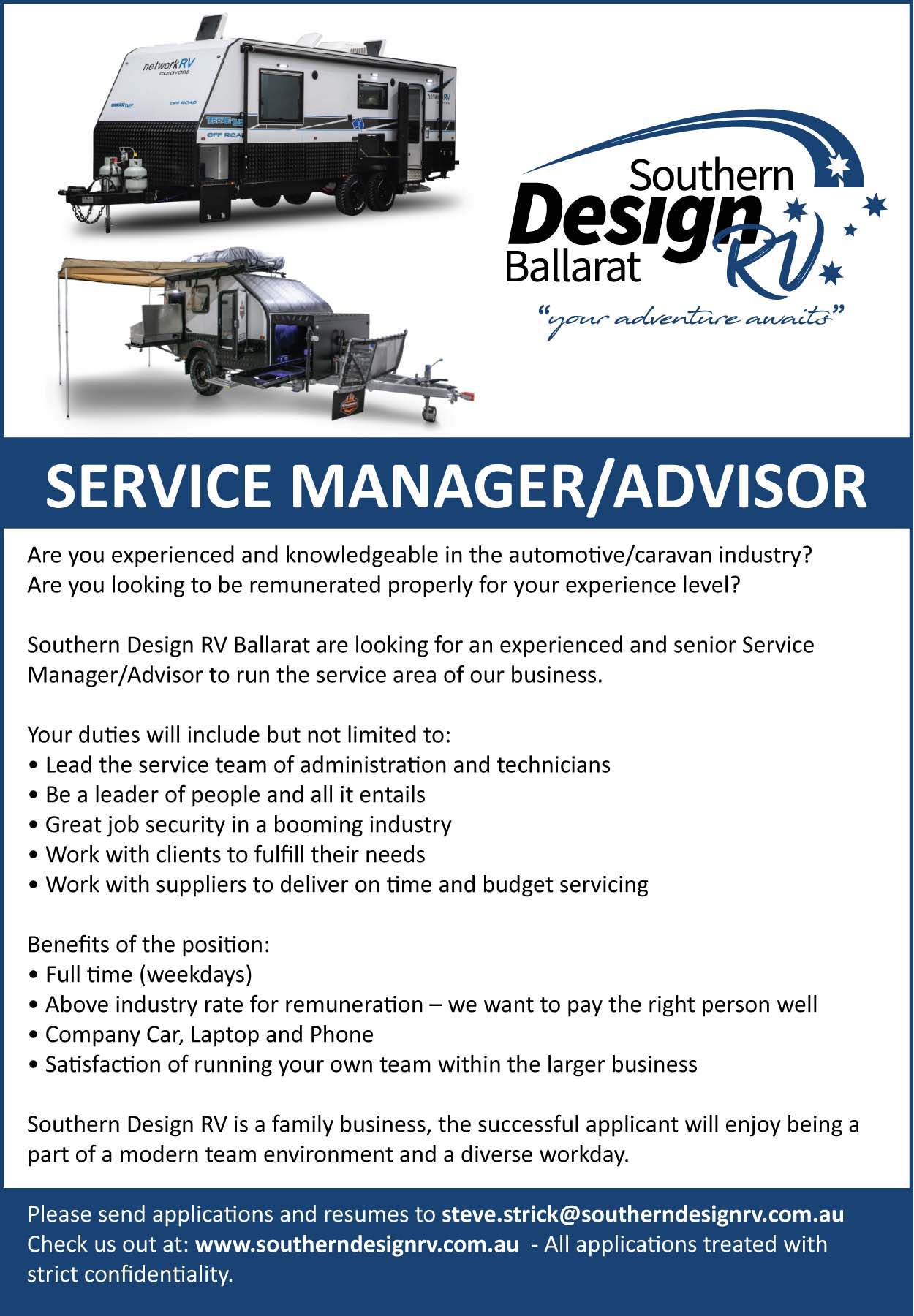 Southern Design RV Caravans and Camper Trailers