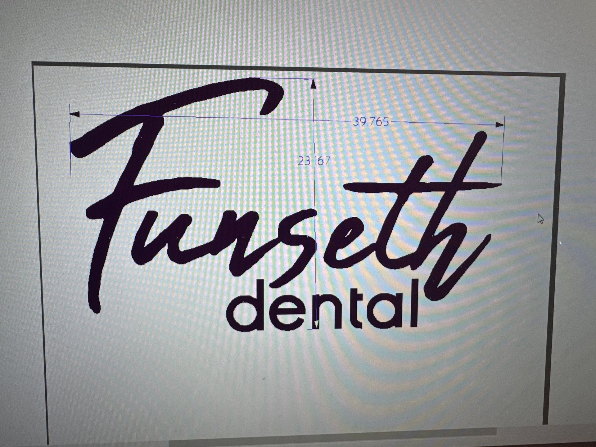 Funseth Dental logo in dark purple script on a white background