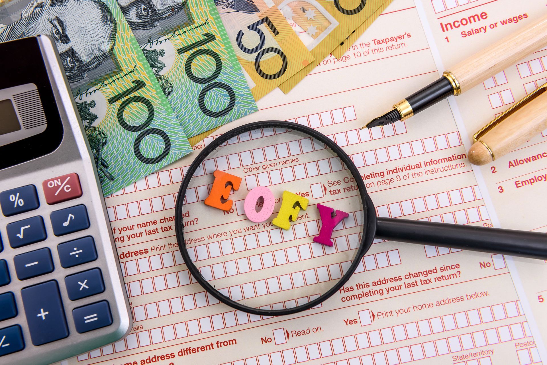 Money and EOFY on Tax Form — Victoria Park, WA — Atlas Business Solutions
