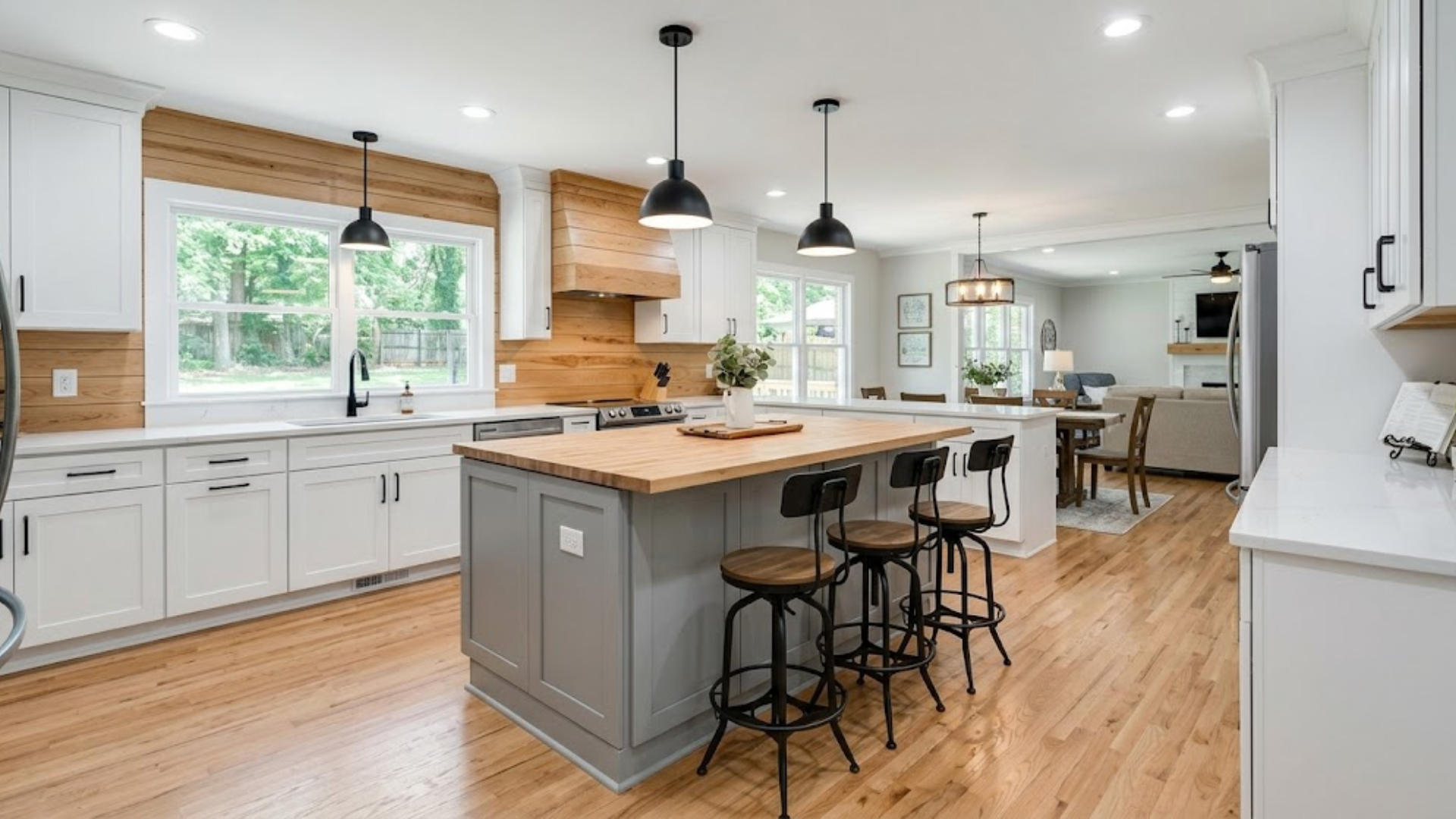 kitchen remodeling ideas Newnan with open layout and island