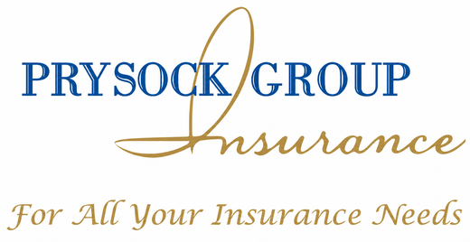 Prysock Group Insurance logo in blue and gold with the tagline “For All Your Insurance Needs”