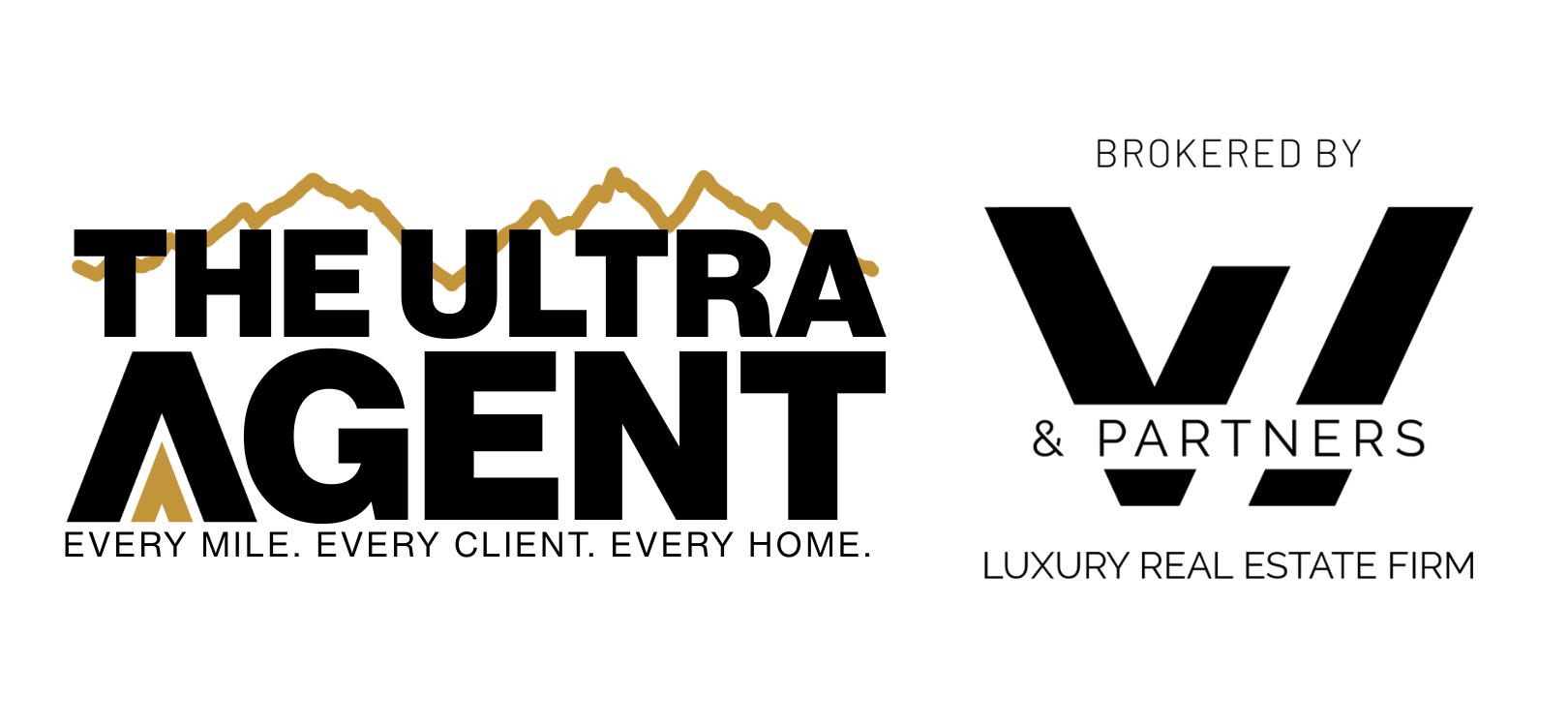 Ultra Agent & W&Partners logo black