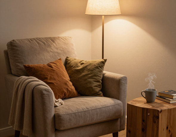 Cozy living room corner