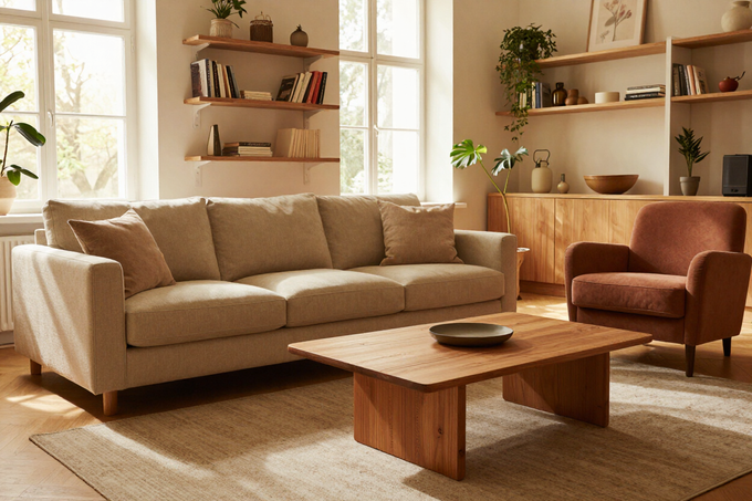Styled living room