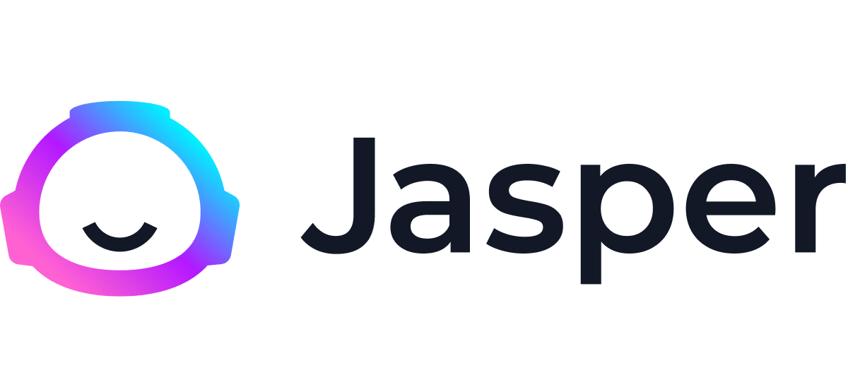 The jasper logo is a purple and blue circle with a smile on it.