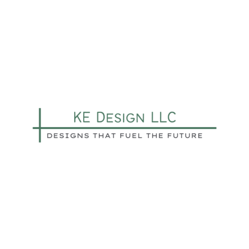 logo graphic of ke design llc