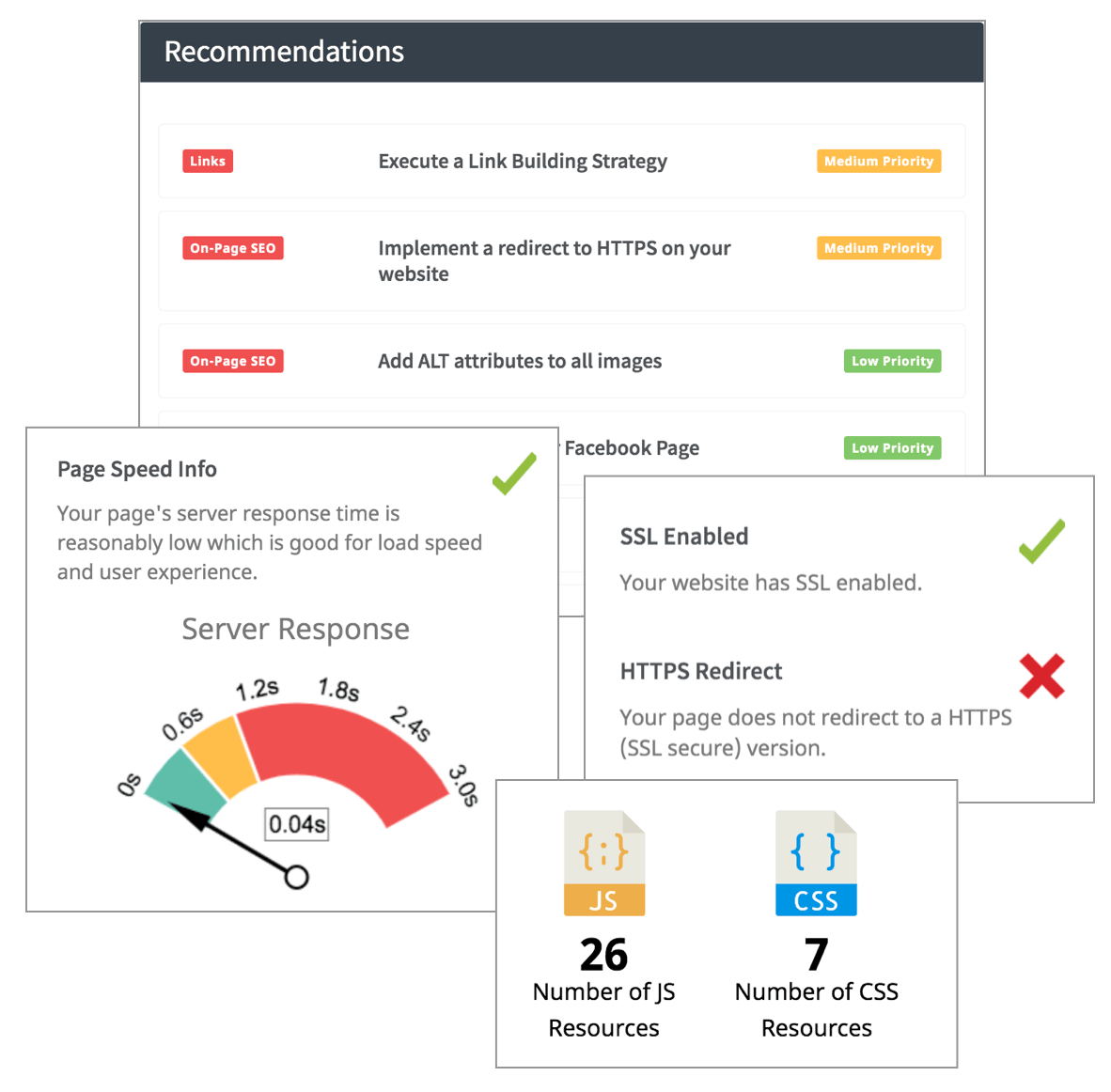 a screenshot of a page speed info page