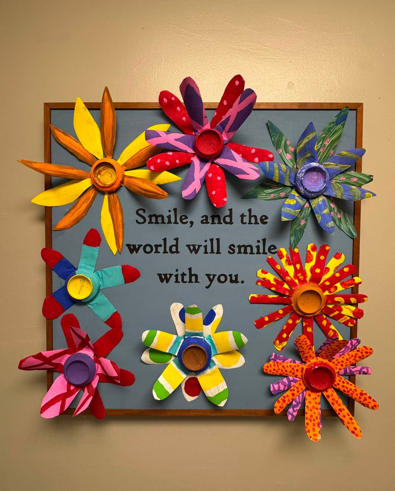 art on walls at We Care Arts