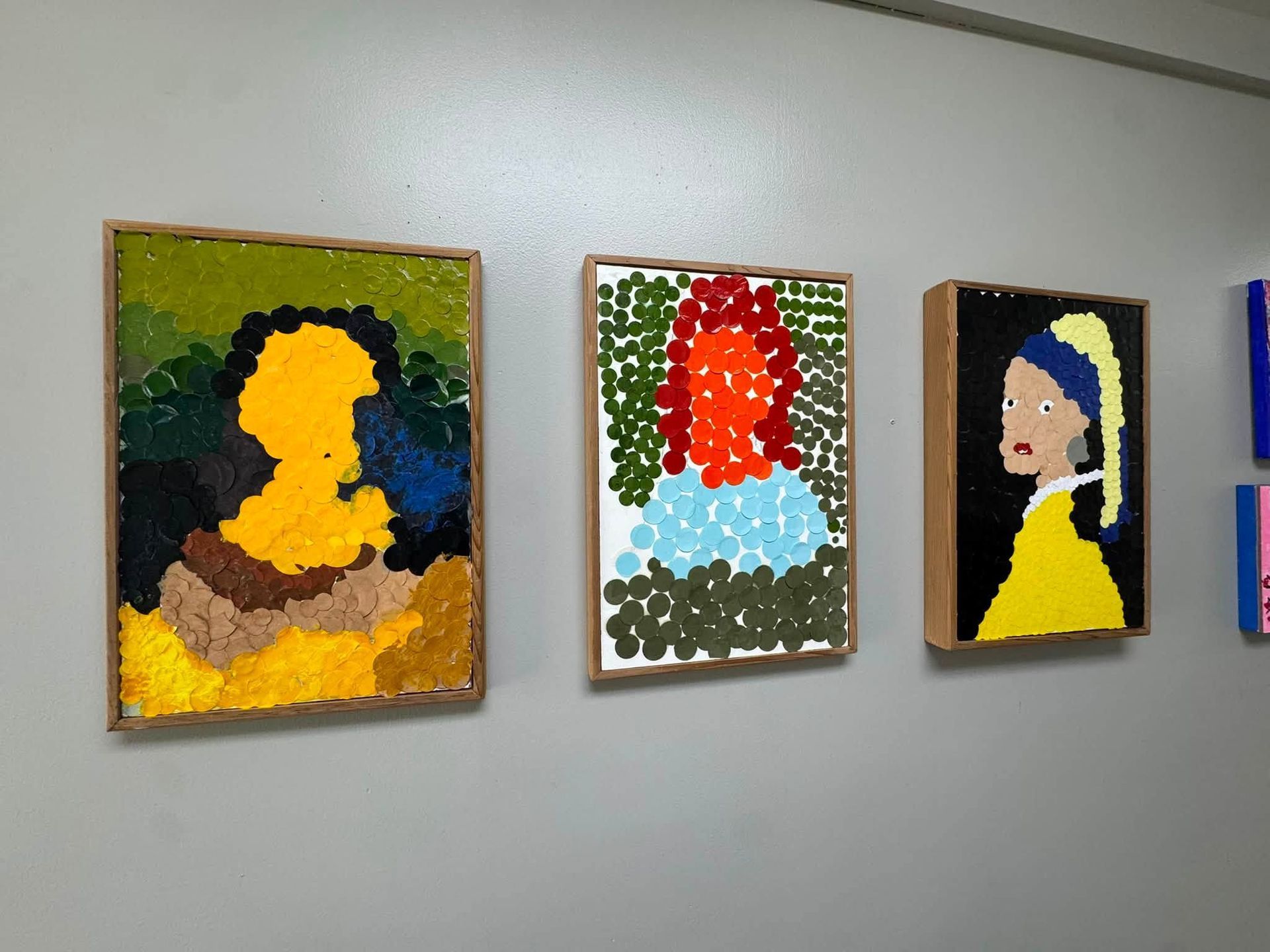 art on walls at We Care Arts