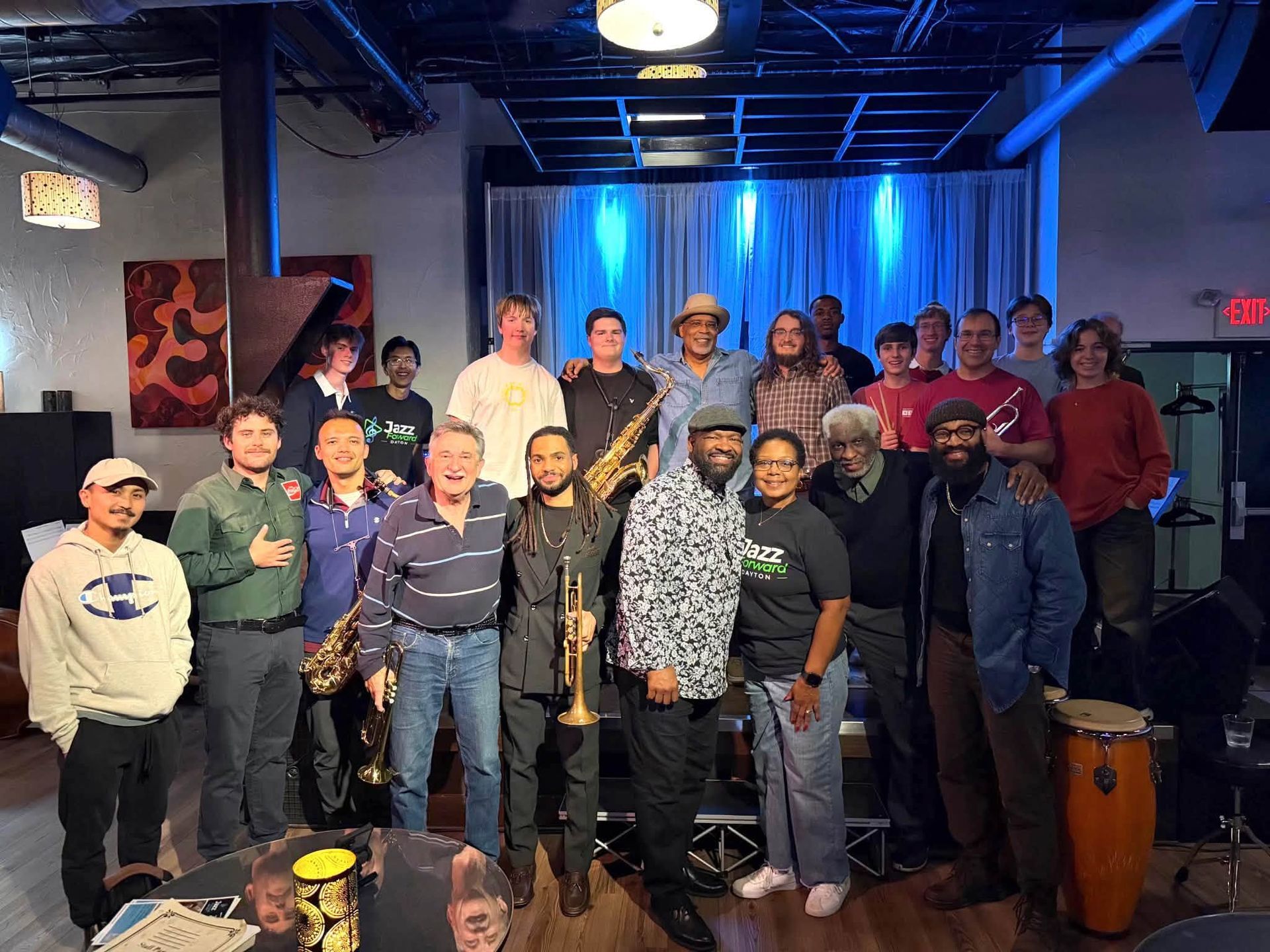 musicians at Cedric Easton jazz jam at Brightside Music and Event Venue