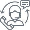 24/7 Assistance - Gray Icon