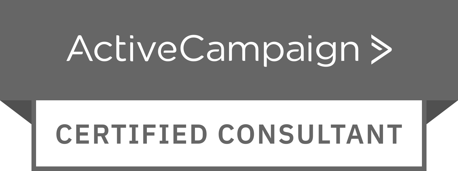 The logo for active campaign is a certified consultant