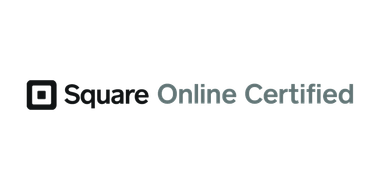 A square online certified logo on a white background