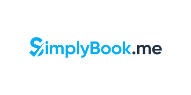 SimplyBook.me logo in blue text on a white background
