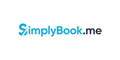 SimplyBook.me logo in blue text on a white background