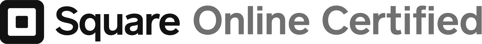 A square online certified logo on a white background