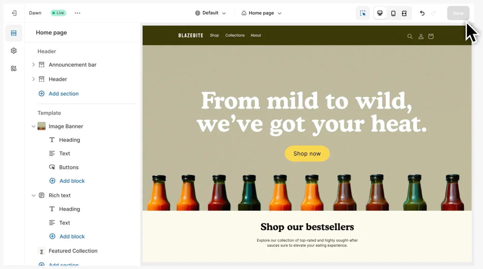 A screenshot of a website that says from mild to wild we 've got your heat