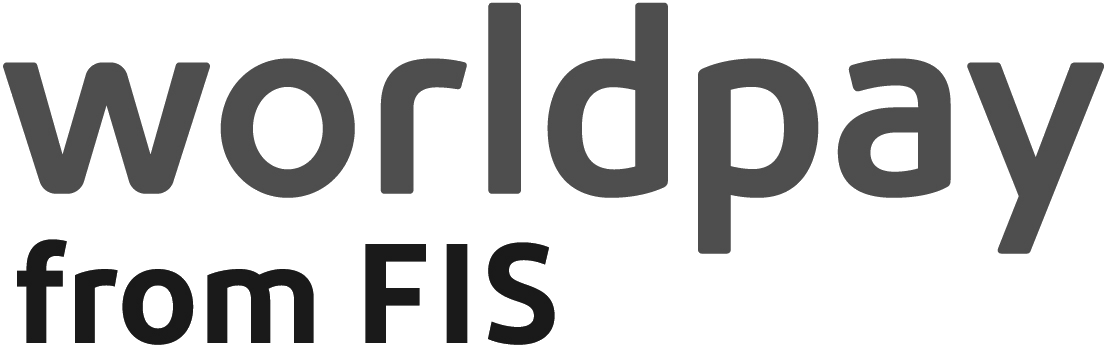 A logo for worldpay from fis is shown on a white background.
