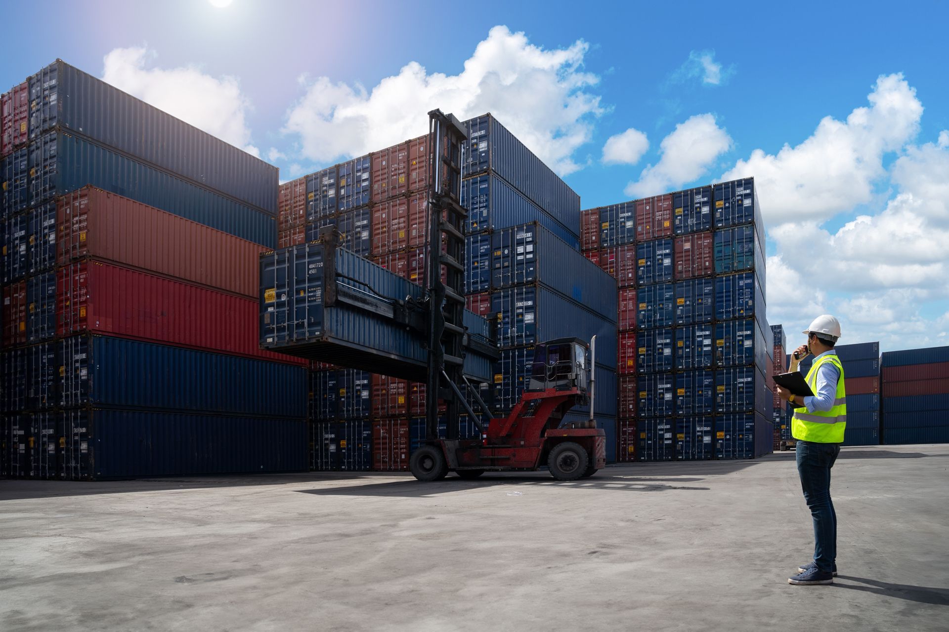 Container Van in Port
